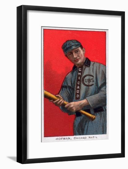 Chicago, IL, Chicago Cubs, Solly Hofman, Baseball Card-Lantern Press-Framed Art Print