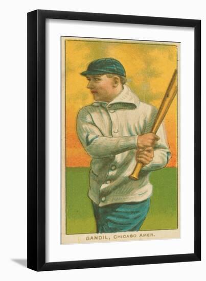 Chicago, IL, Chicago White Sox, Chick Gandil, Baseball Card-Lantern Press-Framed Art Print