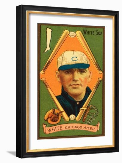 Chicago, IL, Chicago White Sox, G. H. White, Baseball Card-Lantern Press-Framed Art Print