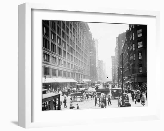 Chicago, Ill., State St. and Marshall Fields-null-Framed Giclee Print