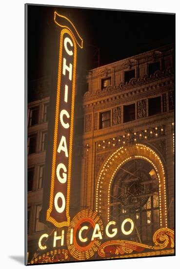 Chicago, Illinois - Chicago Theatre-Lantern Press-Mounted Art Print