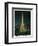 Chicago, Illinois, Exterior View of the Waterworks Tower on Michigan Blvd at Night-Lantern Press-Framed Art Print