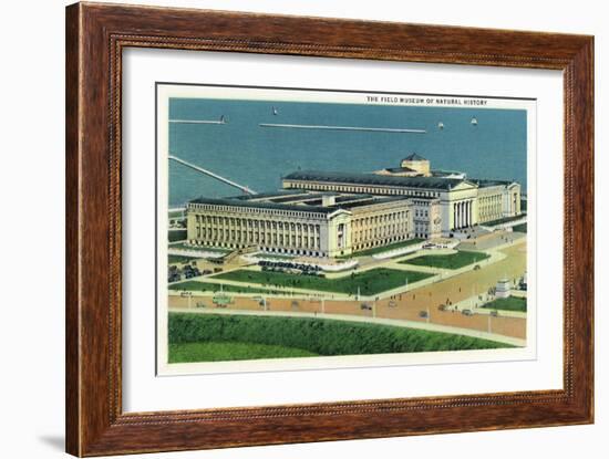 Chicago, Illinois, Panoramic Exterior View of the Field Museum of Natural History-Lantern Press-Framed Art Print