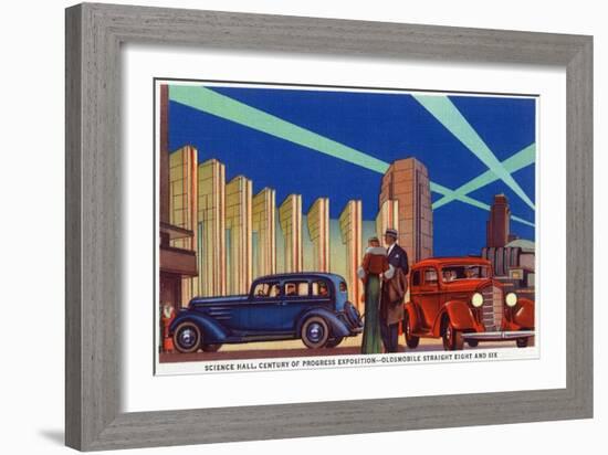 Chicago, Illinois - Science Hall at World's Fair-Lantern Press-Framed Art Print