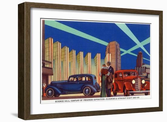 Chicago, Illinois - Science Hall at World's Fair-Lantern Press-Framed Art Print