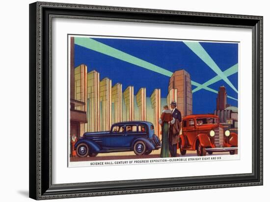 Chicago, Illinois - Science Hall at World's Fair-Lantern Press-Framed Art Print