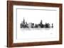 Chicago Illinois Skyline BG 1-Marlene Watson-Framed Giclee Print