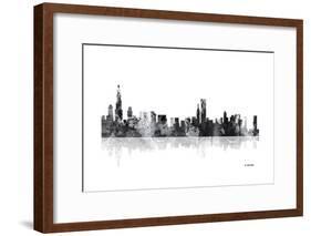 Chicago Illinois Skyline BG 1-Marlene Watson-Framed Giclee Print