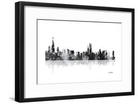Chicago Illinois Skyline BG 1-Marlene Watson-Framed Giclee Print