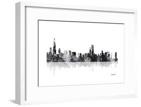 Chicago Illinois Skyline BG 1-Marlene Watson-Framed Giclee Print