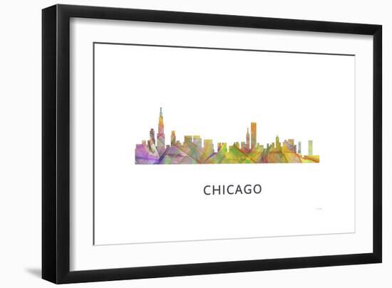 Chicago Illinois Skyline-Marlene Watson-Framed Giclee Print