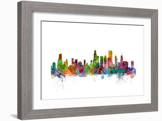 Chicago Illinois Skyline-Michael Tompsett-Framed Art Print