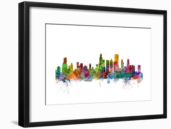 Chicago Illinois Skyline-Michael Tompsett-Framed Art Print