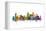 Chicago Illinois Skyline-Michael Tompsett-Framed Stretched Canvas