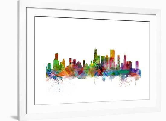 Chicago Illinois Skyline-Michael Tompsett-Framed Art Print