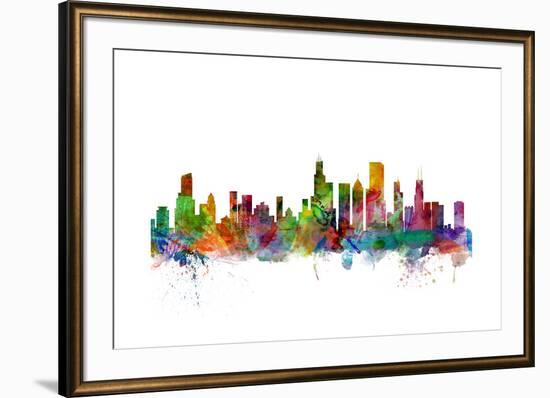 Chicago Illinois Skyline-Michael Tompsett-Framed Art Print