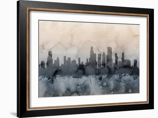 Chicago Illinois Skyline-Michael Tompsett-Framed Art Print