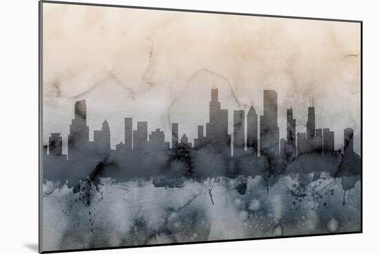 Chicago Illinois Skyline-Michael Tompsett-Mounted Art Print