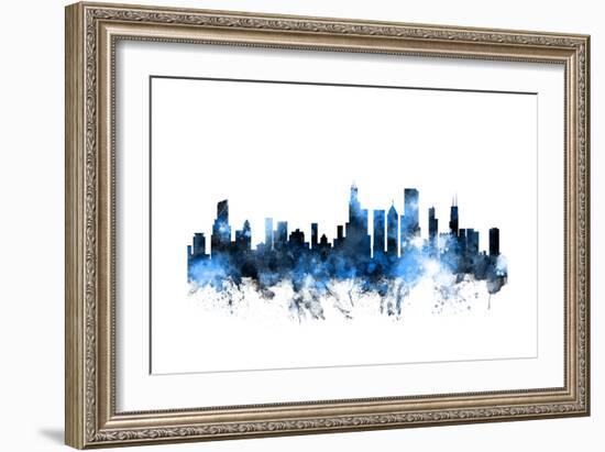 Chicago Illinois Skyline-Michael Tompsett-Framed Art Print