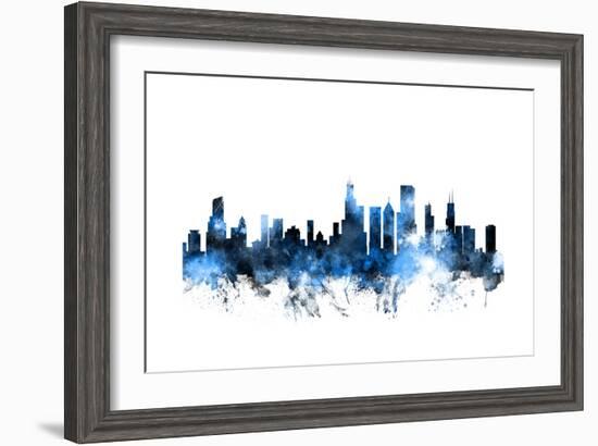 Chicago Illinois Skyline-Michael Tompsett-Framed Art Print