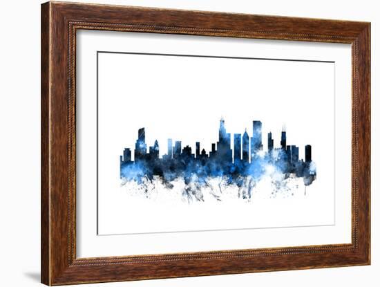 Chicago Illinois Skyline-Michael Tompsett-Framed Art Print