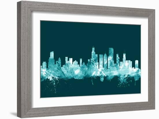 Chicago Illinois Skyline-Michael Tompsett-Framed Art Print