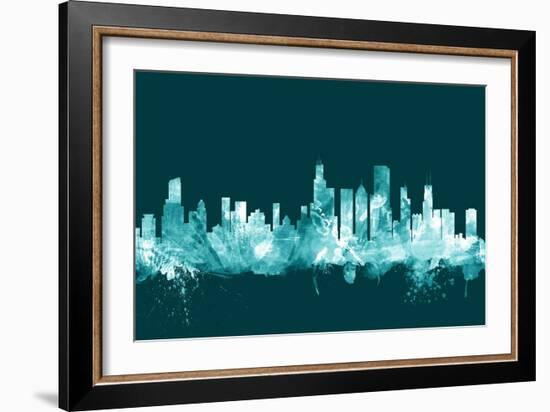 Chicago Illinois Skyline-Michael Tompsett-Framed Art Print