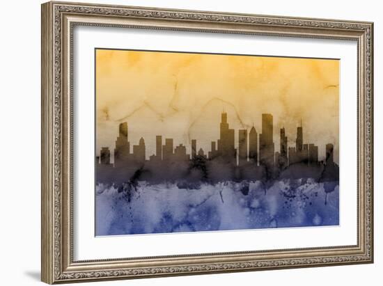 Chicago Illinois Skyline-Michael Tompsett-Framed Art Print