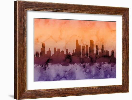 Chicago Illinois Skyline-Michael Tompsett-Framed Art Print