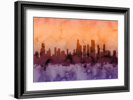 Chicago Illinois Skyline-Michael Tompsett-Framed Art Print