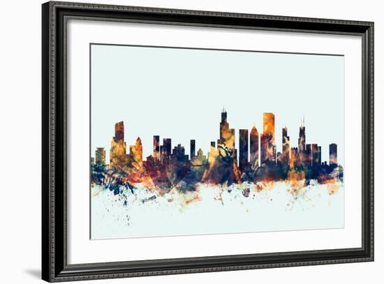 Chicago Illinois Skyline-Michael Tompsett-Framed Art Print