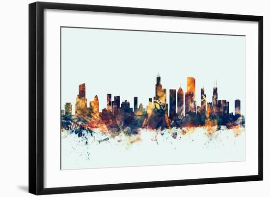 Chicago Illinois Skyline-Michael Tompsett-Framed Art Print