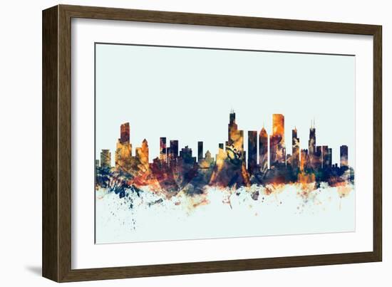 Chicago Illinois Skyline-Michael Tompsett-Framed Art Print