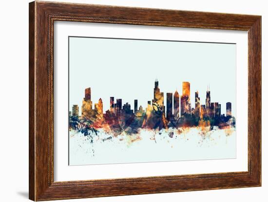 Chicago Illinois Skyline-Michael Tompsett-Framed Art Print