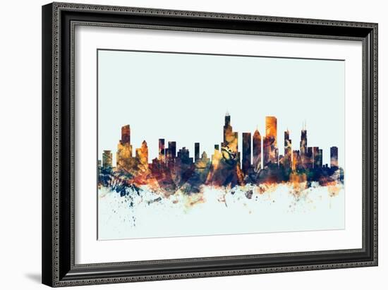 Chicago Illinois Skyline-Michael Tompsett-Framed Art Print