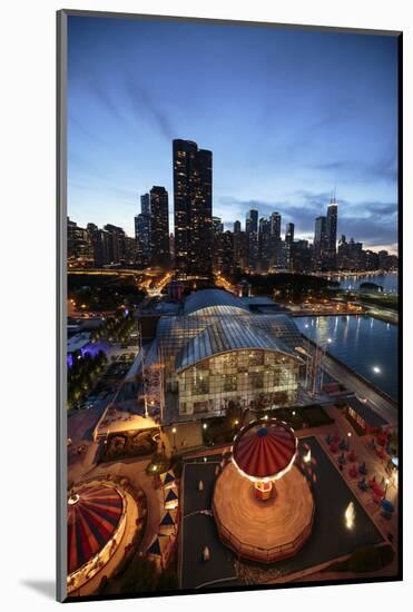Chicago, Illinois, USA. View from the Ferris Wheel on Navy Pier.-Brent Bergherm-Mounted Photographic Print