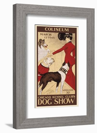 Chicago Kennel Club's dog show-George Ford Morris-Framed Art Print