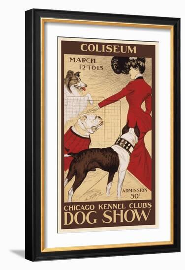 Chicago Kennel Club's dog show-George Ford Morris-Framed Art Print