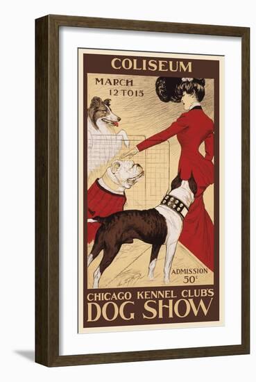 Chicago Kennel Club's dog show-George Ford Morris-Framed Art Print