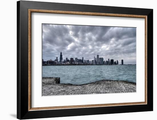 Chicago & Lake Michigan-null-Framed Art Print