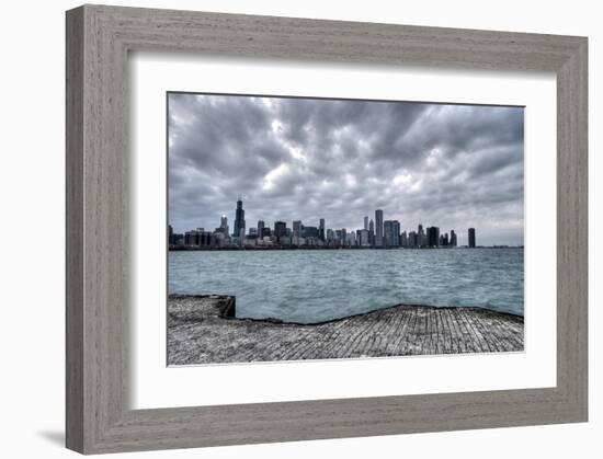 Chicago & Lake Michigan-null-Framed Art Print