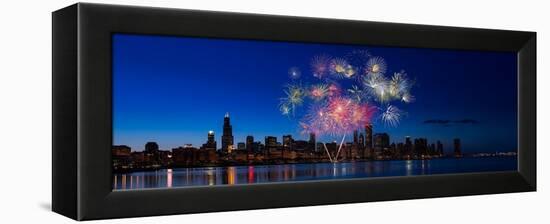 Chicago Lakefront Fireworks-Steve Gadomski-Framed Premier Image Canvas