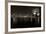 Chicago Lakefront Skyline With Fireworks BW-Steve Gadomski-Framed Photographic Print