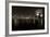 Chicago Lakefront Skyline With Fireworks BW-Steve Gadomski-Framed Photographic Print