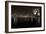 Chicago Lakefront Skyline With Fireworks BW-Steve Gadomski-Framed Photographic Print