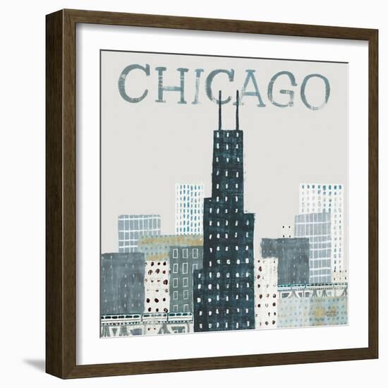 Chicago Landmarks I-Michael Mullan-Framed Art Print