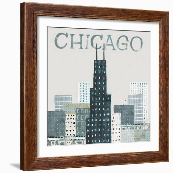 Chicago Landmarks I-Michael Mullan-Framed Art Print