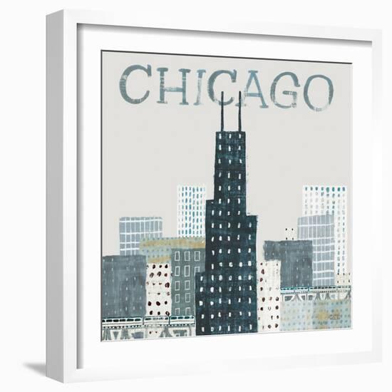 Chicago Landmarks I-Michael Mullan-Framed Art Print