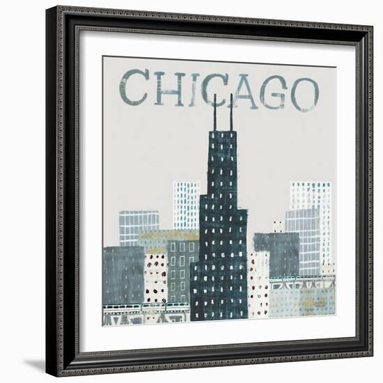 Chicago Landmarks I-Michael Mullan-Framed Art Print