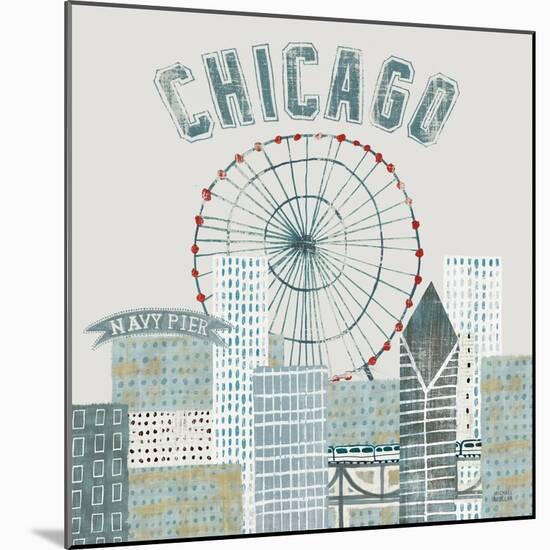 Chicago Landmarks III-Michael Mullan-Mounted Art Print